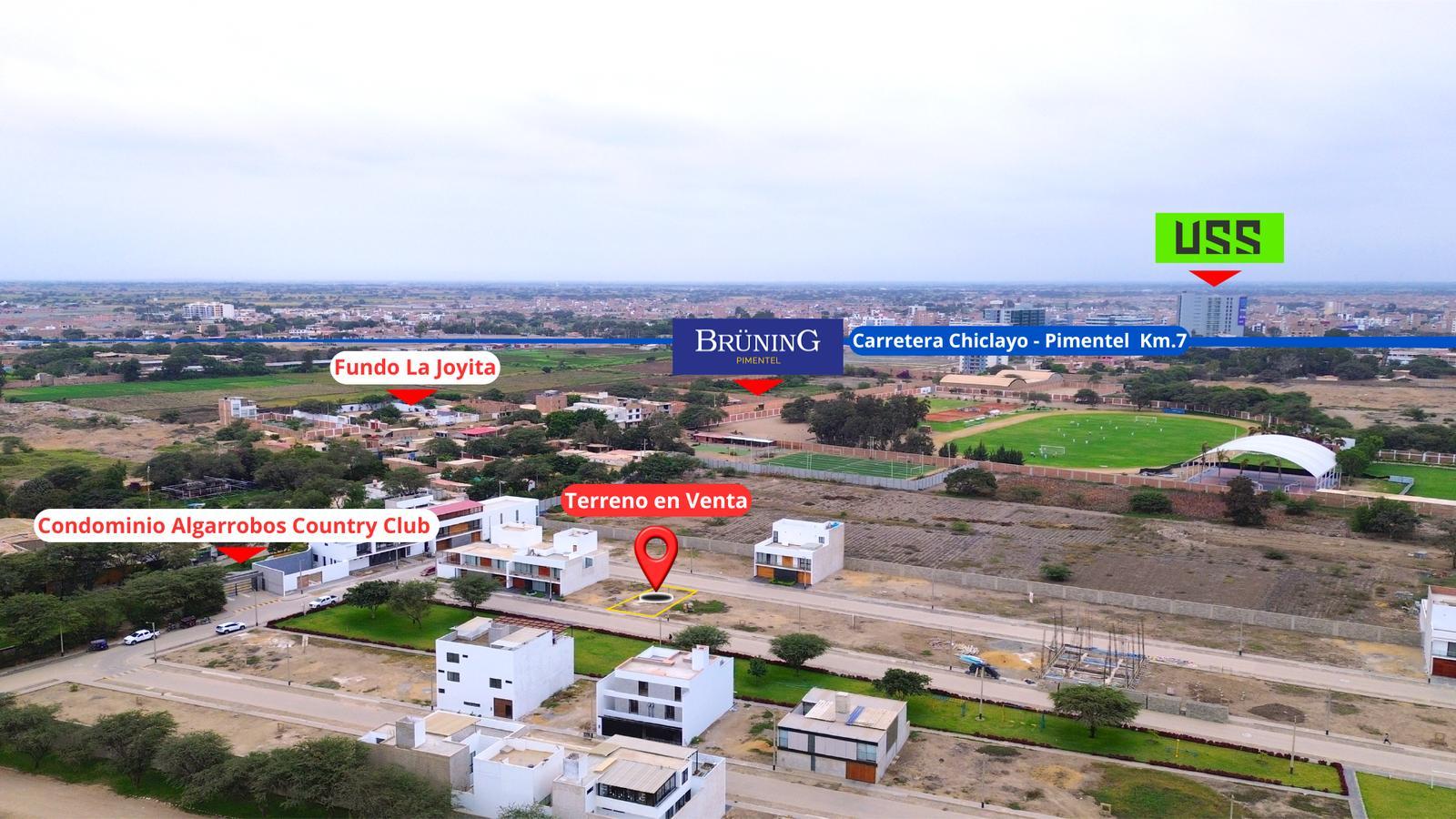 VENTA DE TERRENO EN CONDOMINIO ALGARROBOS COUNTRY CLUB